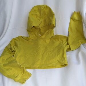 Lululemon Athletica Light Yellow Cropped Hoodie
